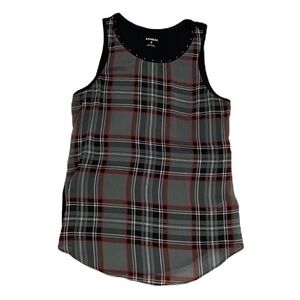 Express plaid tank top.  Size XS.  Semi sheer.